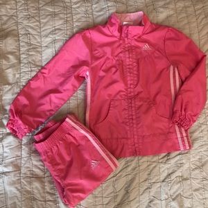 Adidas Pink Track Suit Girls Size 5